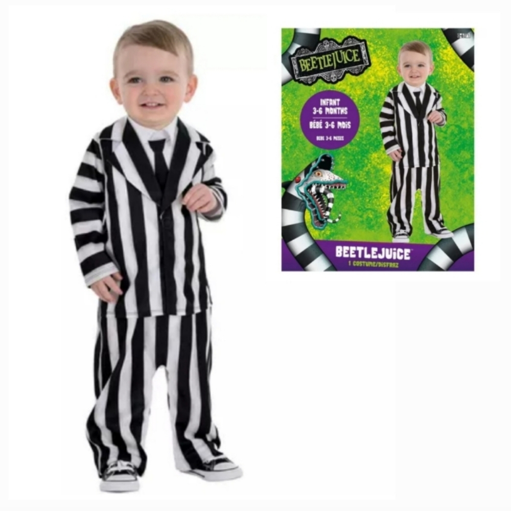 🆕 Beetlejuice Infant Costume, Infant 6-12 Months, New